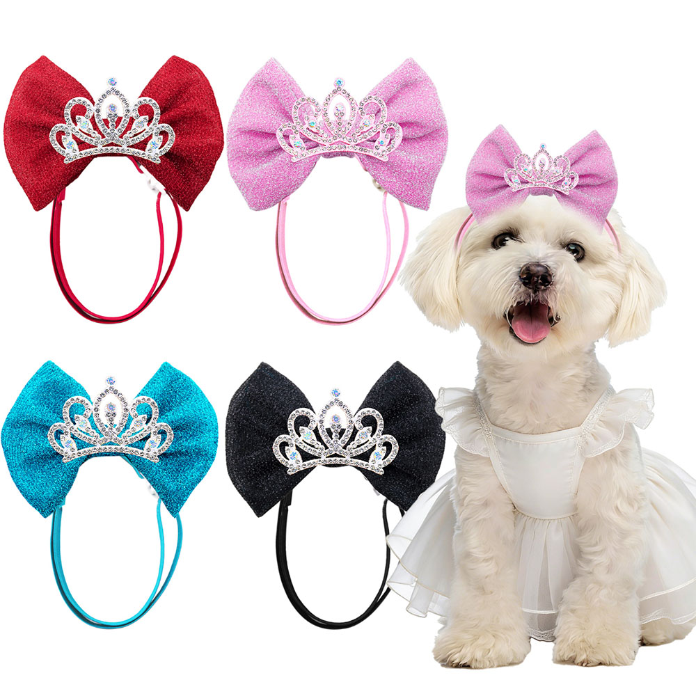 Luxury Lifestyle Photography - Nœuds élastiques en diamant pour chien,