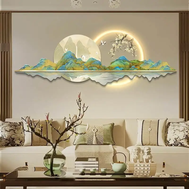 Luxury Lifestyle Living - Horloge murale LED de style chinois,