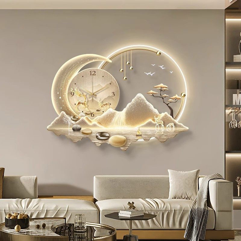 Luxury Lifestyle Living - Horloge murale LED artistique, design luxueux,