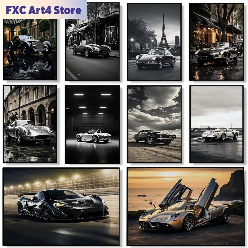 Luxury Lifestyle Photography - Affiche de voitures de marque célèbre